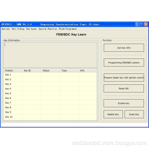 VVDI2 BMW FEM & BDC Functions Authorization Service Without Ikeycutter Condor